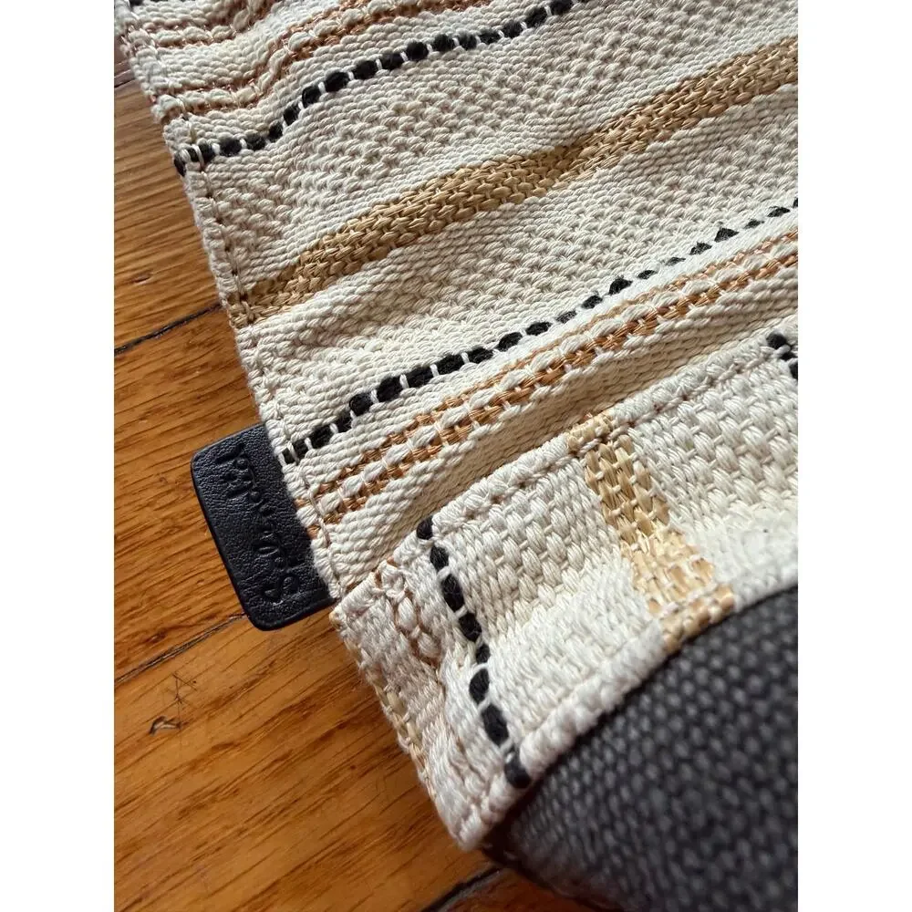SPLENDID Boho Woven Cotton/Leather Bag